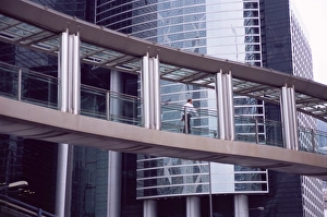 Hall Way Prints: One of many aerial walkways connecting buildings in Central, Hong Kong Island