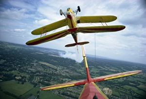 Excitement Prints: Aerobatics champion Neil Williams in Stampe, Redhill, Surrey, England, United Kingdom