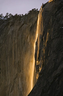 Afternoon light on Horsetail Falls