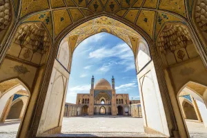 Courtyards Prints: Agha Bozorg Mosque, Inner Courtyard, Kashan, Isfahan Province, Islamic Republic of Iran