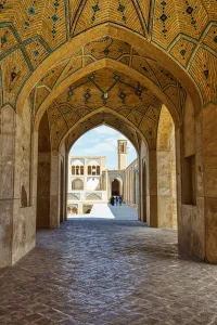 Courtyards Prints: Agha Bozorg Mosque, Kashan, Isfahan Province, Islamic Republic of Iran, Middle East