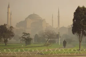 Santa Sofia Prints: Aghia Sophia Basilica at dusk