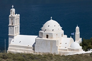 Cupola Prints: Agia Irini church, Gialos, Ios, Cyclades, Greek Islands, Greece, Europe