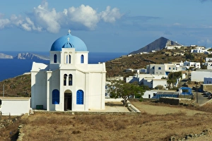 Blue And White Prints: Agios Ioanis Prodromos church, Ano Mera, Pano Meria village, Folegandros