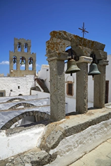 Agios Ioanis Theologos (Monastery of St. John the Theologian), UNESCO World Heritage Site, Patmos, Dodecanese, Greek Islands, Greece, Europe