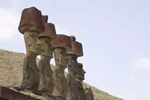 Moai Prints: Ahu Nau Nau, Anakena Beach, UNESCO World Heritagge Site, Easter Island (Rapa Nui)