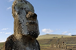 Ahu Tongariki where 15 moai stand with their backs to the ocean, Easter Island