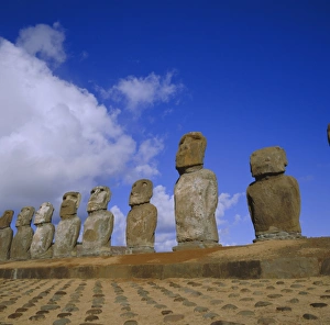 Ahu Tongariki, Easter Island, Chile, Pacific
