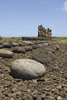 Ahu Tongariki, UNESCO World Heritage Site, Easter Island (Rapa Nui), Chile, South America