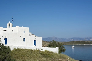 Cyclades Prints: Ai Yiannis Detis Monastery, Paros island, Southern Aegean sea, Cyclades, Greek Islands