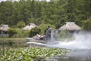 Airboats in the Everglades, Florida, United States of America, North America