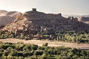 Ait Ben Haddou Ksar at sunset, UNESCO World Heritage Site, Morocco, North Africa, Africa