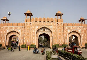 Hedge Prints: Ajmer Gate, Jaipur, Rajasthan, India, Asia
