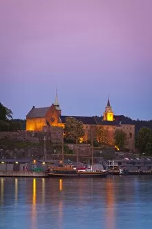 Akershus fortress and harbour, Oslo, Norway, Scandinavia, Europe
