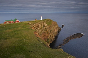 Images Dated 7th September 2008: Akraberg lighthouse, Suduroy island, southernmost point of Faroe Islands (Faroes)