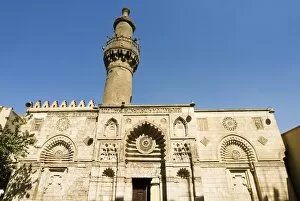 Images Dated 12th July 2008: Al-Aqmar Mosque, Khan El Khalili, Cairo, Egypt, North Africa, Africa