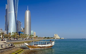 Al Bidda Tower Prints: Al Bidda Tower and Burj Qatar, Doha, Qatar, Middle East