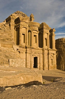 Al Deir (the Monastery) at sunset, Petra, UNESCO World Heritage Site, Jordan, Middle East