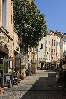Cobble Stones Prints: Al fresco restaurants, Place Forum des Cardeurs, Aix-en-Provence, Bouches-du-Rhone