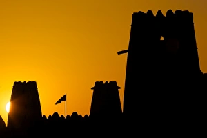 Abu Dhabi Prints: Al Jahili Fort at sunset, Al Jahili Park
