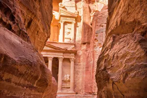 Heritage Site Prints: Al-Khasneh (The Treasury) seen from the Siq
