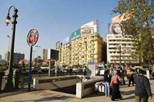 Squares Prints: Al-Tharir Square, Cairo, Egypt, North Africa, Africa