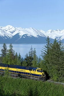 Rural Location Collection: Alaska Railroad near Girdwood, Alaska, United States of America, North America