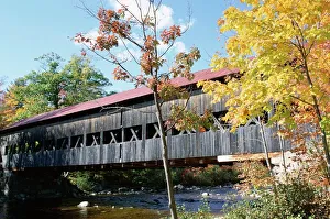 Fall Prints: Albany covered bridge over Swift River