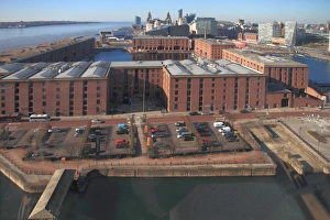 Big Wheel Prints: Albert Dock and Mersey skyline from big wheel