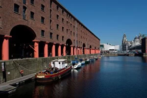 Images Dated 24th June 2009: Albert Dock with view of the Three Graces on the riverfront, UNESCO World Heritage Site