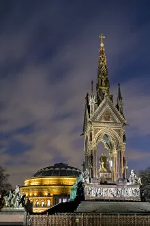 City Of London Collection: Albert Memorial and Albert Hall at dusk, Kensington, London, England, United Kingdom