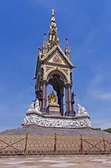 The Albert Memorial, a Gothic Revival monument to Prince Albert, husband of Queen Victoria, designed by Sir George Gilbert Scott, Kensington Gardens, London, England, United Kingdom, Europe