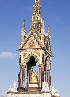 Albert Memorial, after renovation, Kensington Gardens, London, England