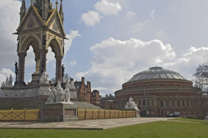 Concert Hall Prints: Albert Memorial and the Royal Albert Hall, Kensington, London, England
