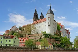 Cultural Site Prints: Albrechtsburg castle and the Gothic Cathedral dominating the city center