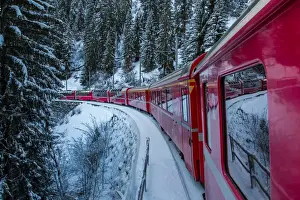 Carriage Prints: The Albula-Bernina railway, UNESCO World Heritage Site