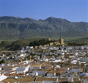 Alcazaba Prints: Alcazaba and old town, Antequera, Andalucia, Spain, Europe