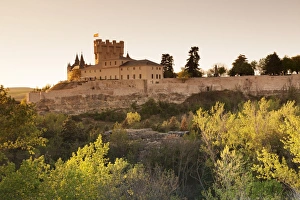 Alcazar Prints: Alcazar at sunset, UNESCO World Heritage Site, Segovia, Castillia y Leon, Spain, Europe