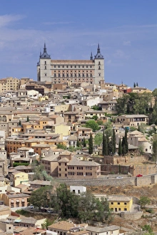 Castilla La Mancha Prints: Alcazar, UNESCO World Heritage Site, Toledo, Castilla-La Mancha, Spain, Europe