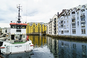 Alesund Prints: Alesund, noted for its Art Nouveau achitecture, Norway, Scandinavia, Europe