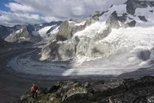 Aletsch glacier, Bernese Alps, Switzerland, Europe