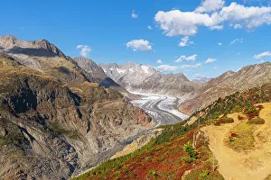 Riederalp Prints: Aletsch Glacier seen from the Hohfluh viewpoint