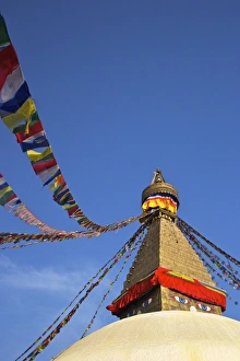 All seeing eyes of the Buddha, Boudhanath Stupa, UNESCO World Heritage Site, Kathmandu, Nepal, Asia