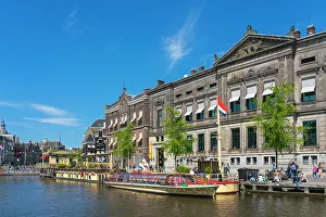 Public Spaces Prints: Allard Pierson Museum of Antiquities by Rokin canal, Amsterdam, The Netherlands, Europe