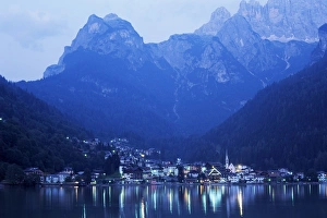 Italian Lake Prints: Alleghe and Lake Alleghe at dusk