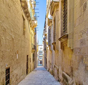 Passage Prints: Alley in Valletta, the capital of Malta, Mediterranean, Europe