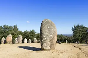 Evora Prints: The Almendres stone circle, one of the oldest cromlechs in Europe in a region knows