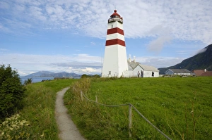 Images Dated 4th August 2010: Alnes Lighthouse, Godoya, near Alesund, More og Romsdal, Norway, Scandinavia, Europe