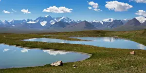 Kyrgyzstan Prints: Alpine lake, Kakshaal Too in the Tian Shan mountain range near the Chinese border