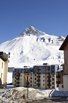 Ski Resort Prints: Alpine Ski resort, Tignes-le-Lac, Tignes, Savoie, Rhone-Alpes, French Alps, France, Europe